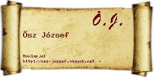 Ősz József névjegykártya